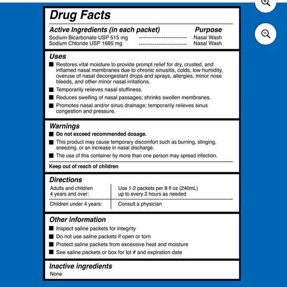 NWT  Equate Neti Pot with 50 Saline Packets Nasal Wash System for SINUS - Picture 5 of 7